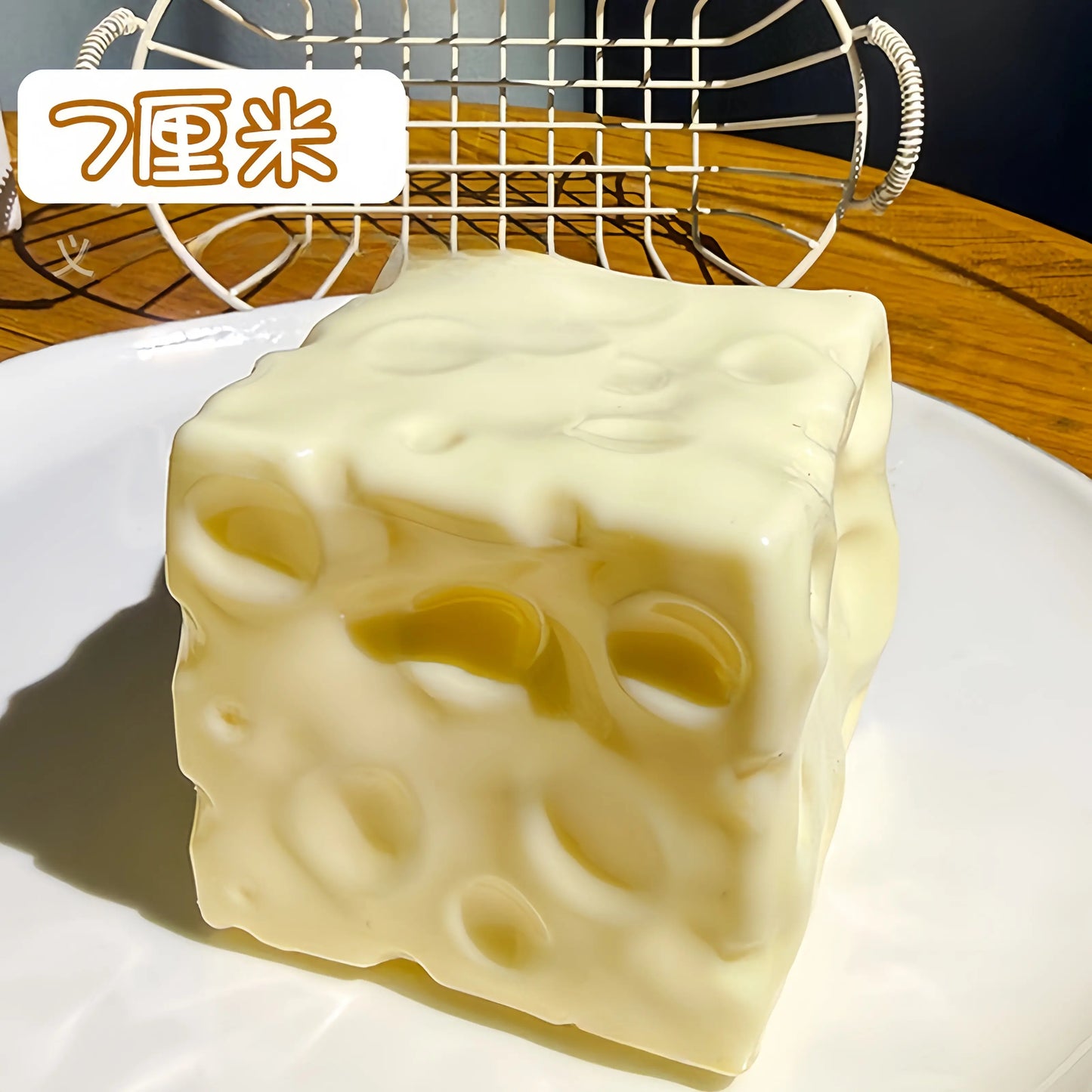 Squishy Cheese Block - Yellow, Moldable Fidget Toy with Squeeze Feature, Ideal for Play and Relaxation Giant Cheese Squishy - 6/7Cm Moldable Non-Rebound & Slow Rebound Fidget Toy | Viral ASMR Stress Ball Glutinous