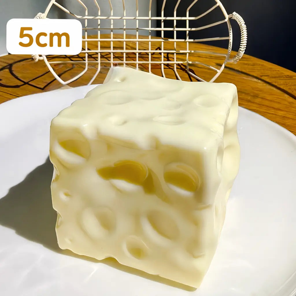 Squishy Cheese Block - Yellow, Moldable Fidget Toy with Squeeze Feature, Ideal for Play and Relaxation Giant Cheese Squishy - 6/7Cm Moldable Non-Rebound & Slow Rebound Fidget Toy | Viral ASMR Stress Ball Glutinous