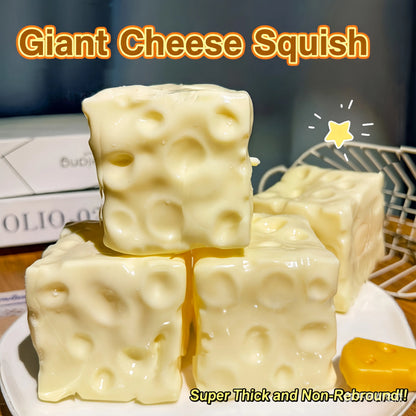 Squishy Cheese Block - Yellow, Moldable Fidget Toy with Squeeze Feature, Ideal for Play and Relaxation Giant Cheese Squishy - 6/7Cm Moldable Non-Rebound & Slow Rebound Fidget Toy | Viral ASMR Stress Ball Glutinous